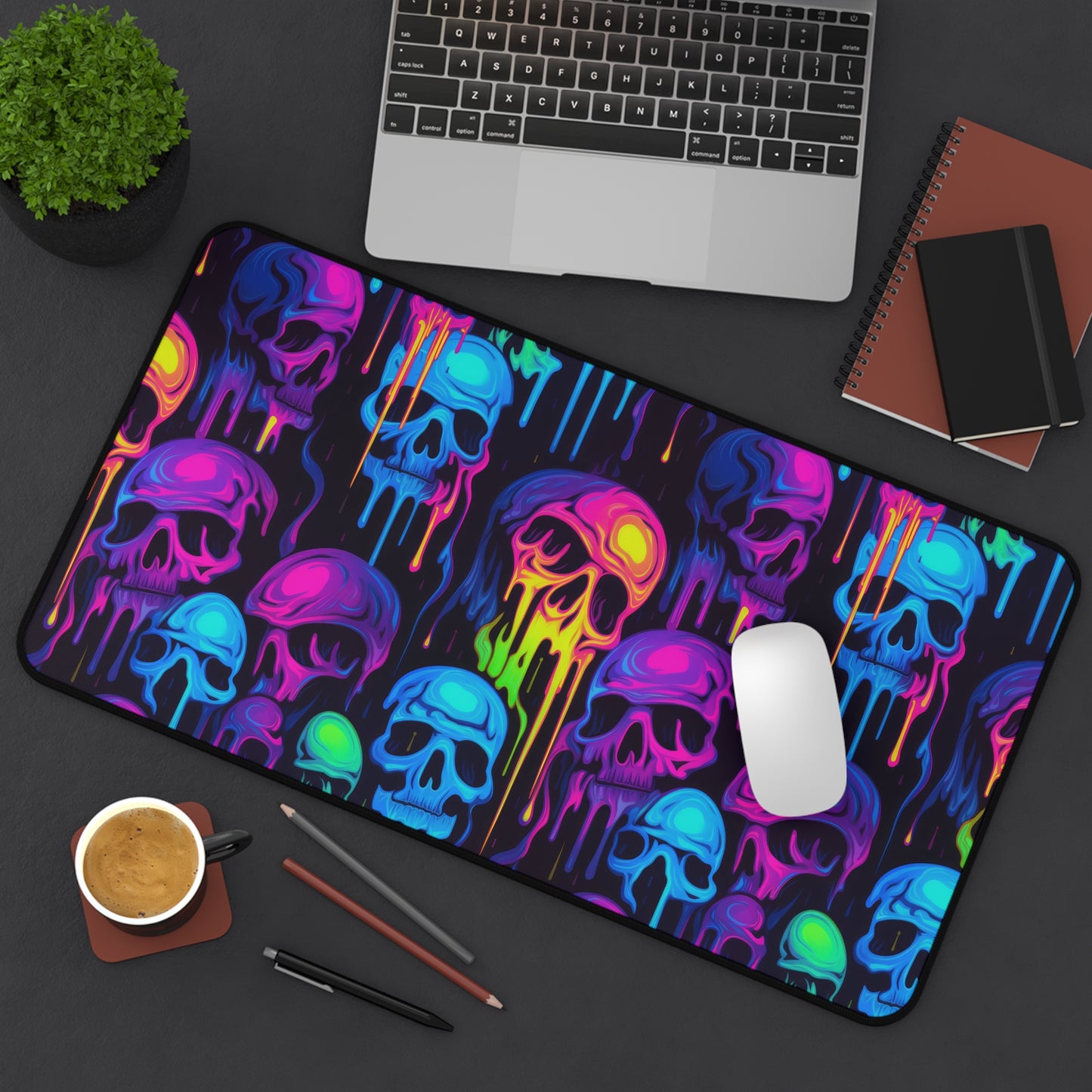 Neon Skulls - Desk Mat