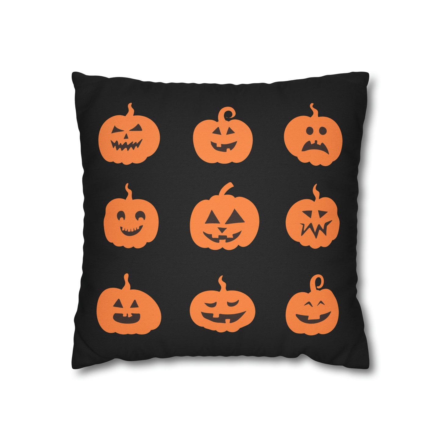 Pumpkin Grid - Halloween Pillow Cover