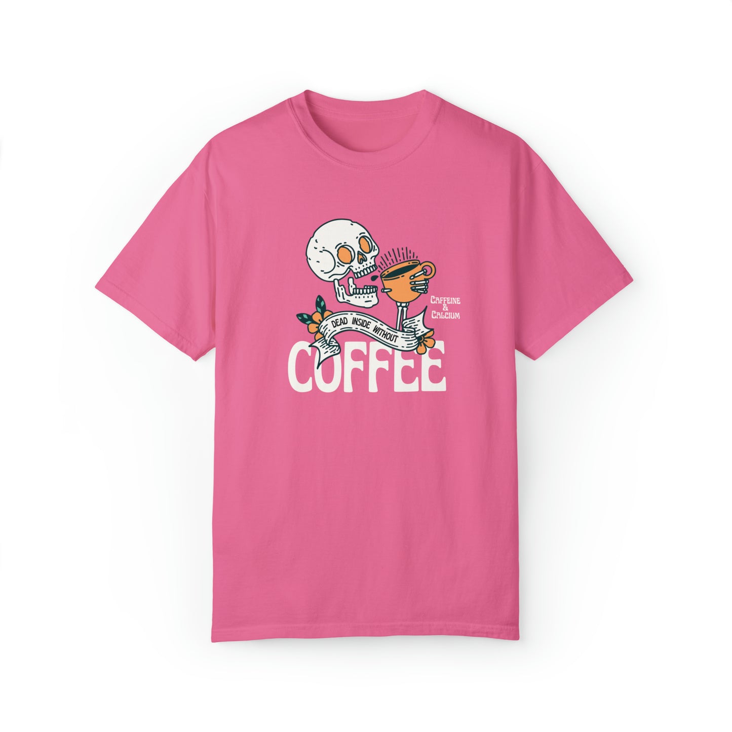 Dead Without Coffee - Premium Soft Halloween Tee