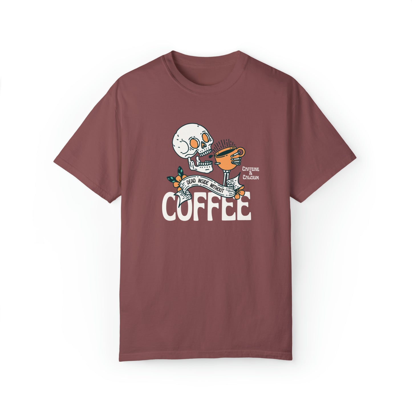 Dead Without Coffee - Premium Soft Halloween Tee