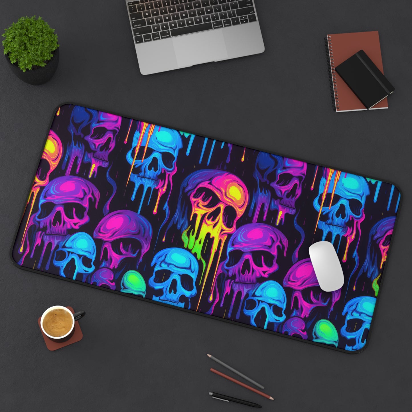 Neon Skulls - Desk Mat