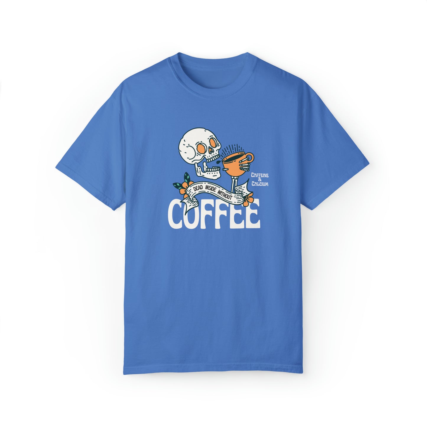 Dead Without Coffee - Premium Soft Halloween Tee