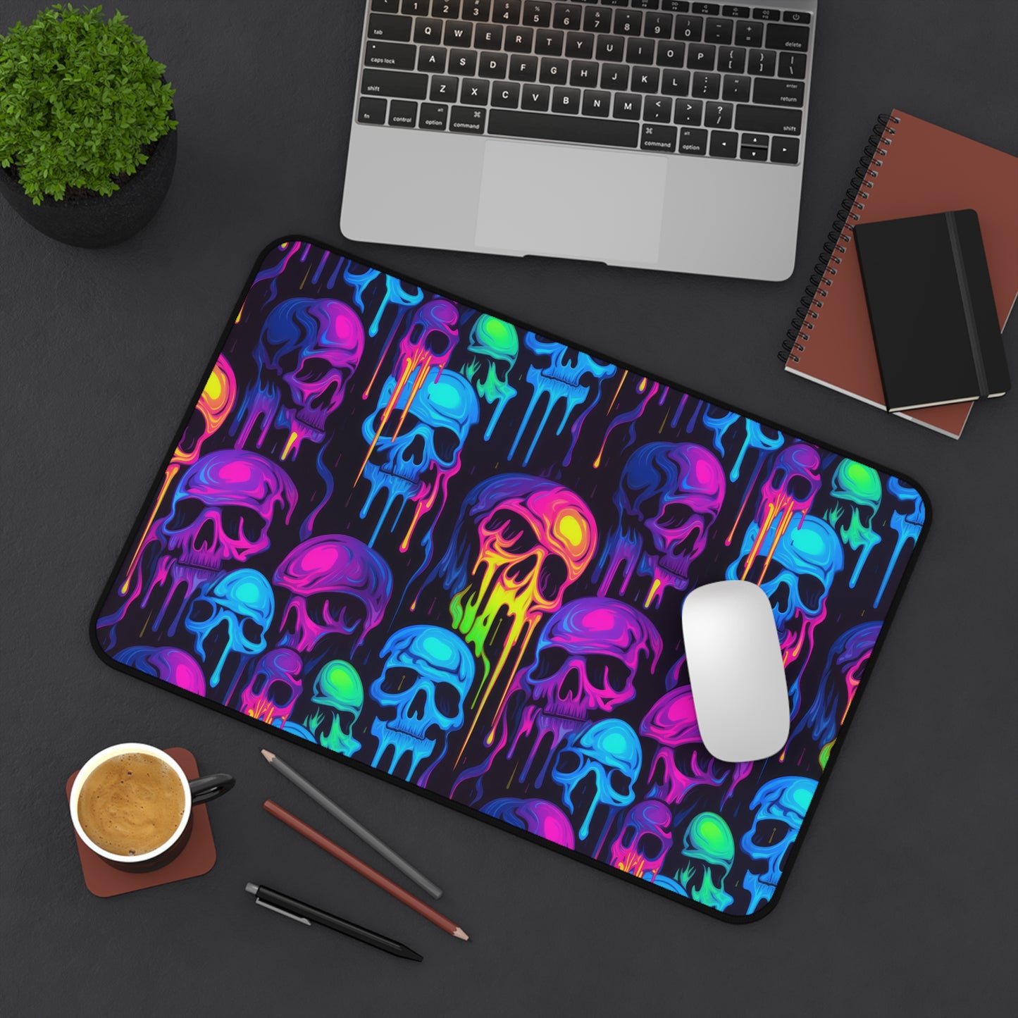 Neon Skulls - Desk Mat