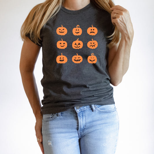 Pumpkin Grid - Halloween Tee