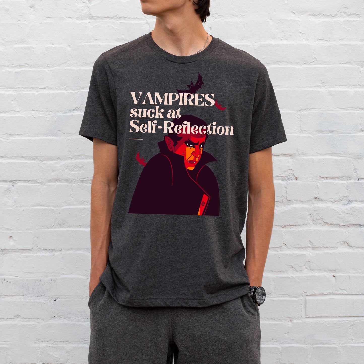 Vampires Suck at Self-Reflection - Halloween Tee